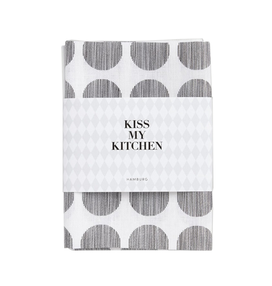 Kiss my kitchen Geschirrtuch Punkte